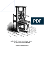 Articulos de Prensa Sobre Temas Vascos - Prensa Venezuela 1958-1969