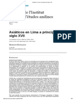 Asiáticos en Lima A Principios Del Siglo XVII