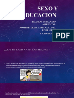 SEXO Y EDUCACION Leidy