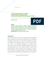 Construcción de Modelos Atómicos Por Estudiantes de Bachillerato. Influencia de La Imagen Preconcebida Del Átomo