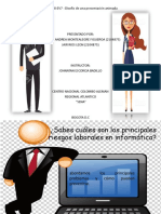 Diseño presentación animada riesgos laborales informática