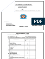 Kgmu College of Nursing Lesson Plan: Role of National, International and Voluntary Organization in Family Planning