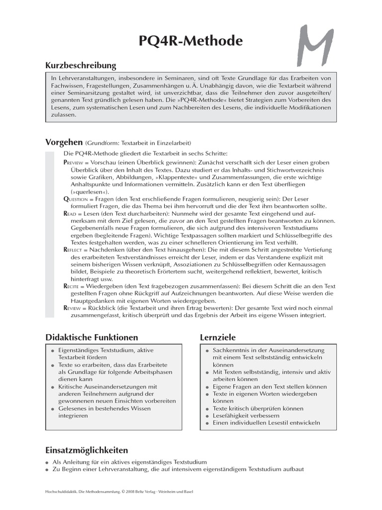 PQ4R Methode | PDF