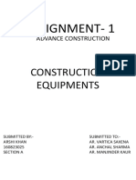 Assignment-1: Construction Equipments