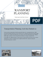 Transport Planning: Vedant Anand - Arshi Khan - Section A
