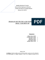 Palabras derivadas Venezuela trabajo técnica oral escrita