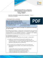 Guía de Actividades y Rúbrica de Evaluación - Tarea 1 - Reconocer Conceptos