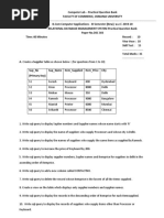 III Sem (CA) RDBMS Lab Qoestion Bank 2019-20