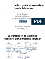 La Transmisión de La Política Monetaria en Colombia-Universidad EAFIT