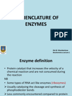 Biochem 1 - NOMENCLATURE OF ENZYMES