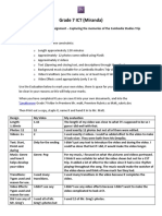 Miranda CST Memories Marking Self Assessment-Rubric