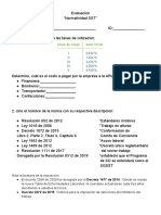 Evaluación Normatividad SST