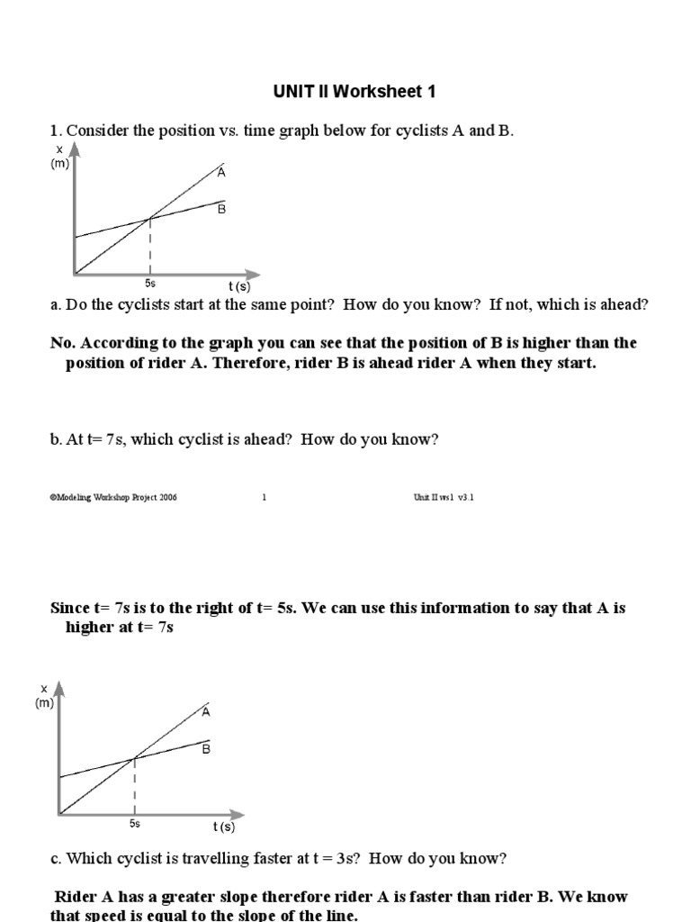 Constant Velocity Worksheet 1 Display PDF Speed Velocity