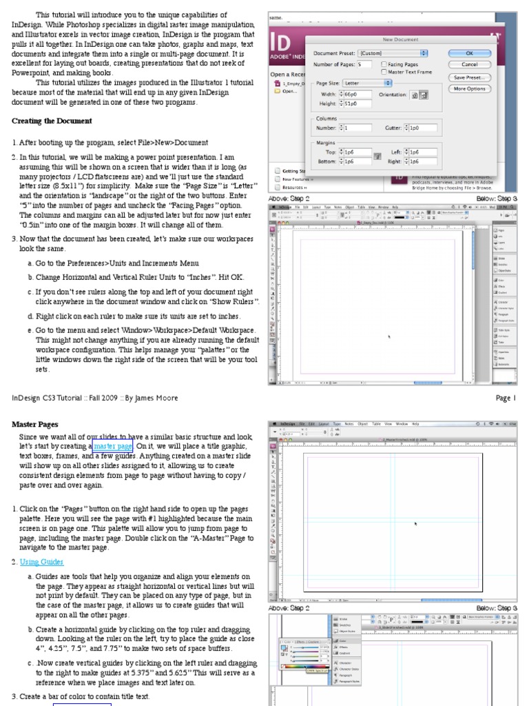 InDesign Tutorial Rough Jmoore | PDF | Graphic Design | Computer Graphics