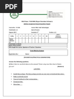 Course No.: CS-566 Course Title: Web Technologies Total Marks: 12 Date of Exams: Degree: BSCS Semester: 5 Section: A, B 1 2 3 4 5 6 7 8 9 10