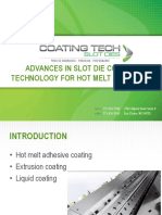 Advances in Slot Die Coating Technology For Hot Melt Adhesives