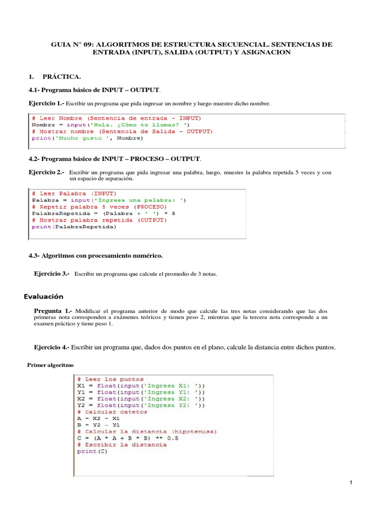 Algoritmos Secuenciales: Ejercicios y Evaluación | PDF | Triángulo ...