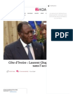 Côte d'Ivoire _ Laurent Gbagbo Peut-il Rentrer Au Pays Avec Ou Sans l'Accord de Ouattara _ - KOACI