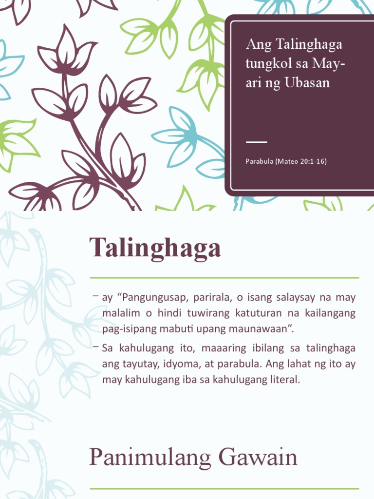 48+ Ano ang kahulugan ng parabula o talinghaga ideas in 2021 
