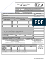 Monthly Percentage Tax Return: Fill in All Applicable Spaces. Mark All Appropriate Boxes With An "X"