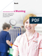 Children'S Nursing: The Pre-Registration BSC (Hons) Degree Programme