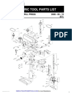 Hitachi B16RM ELECTRIC TOOL PARTS LIST User Manual