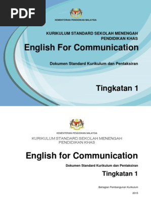 23 DSKP KSSM Pendidikan Khas Tingkatan 1 English For Communication 