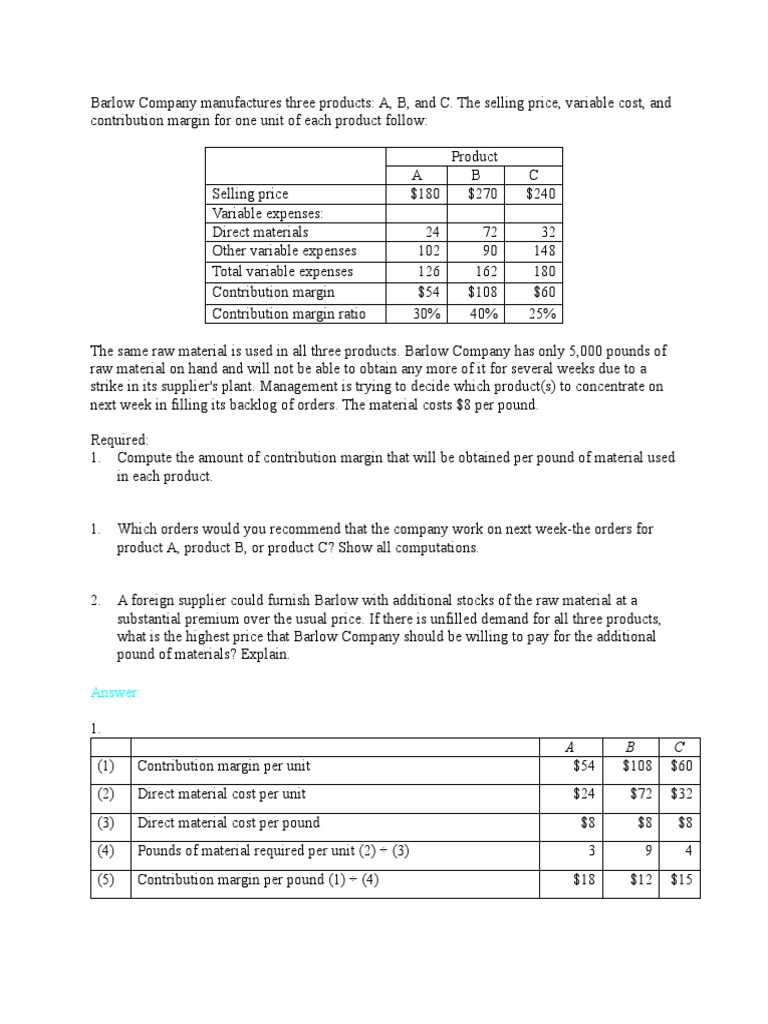 Answer PDF Prices Cost