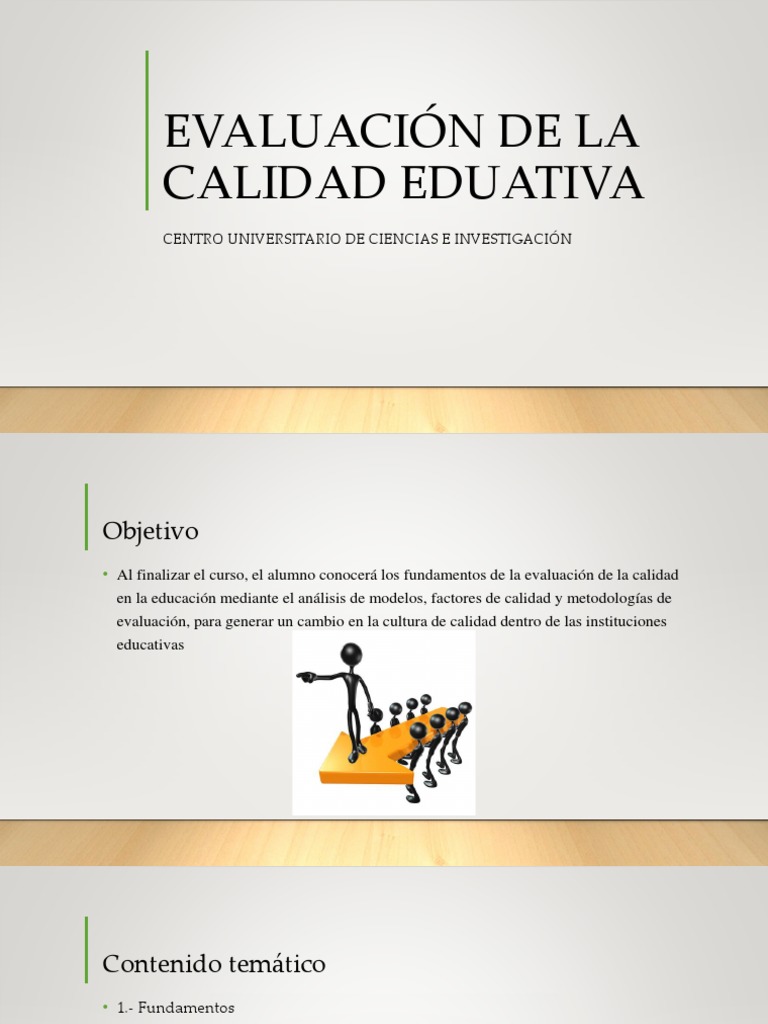 Evaluación de la Calidad Educativa | PDF | Evaluación | Calidad (comercial)