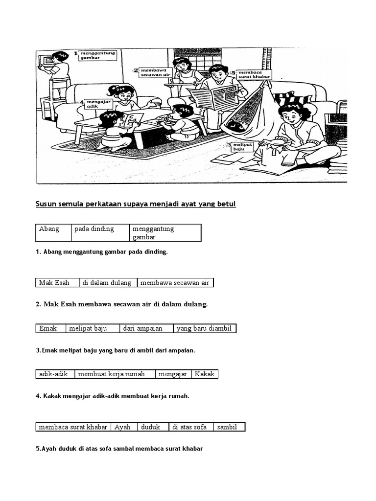 Contoh Bina Ayat Melipat