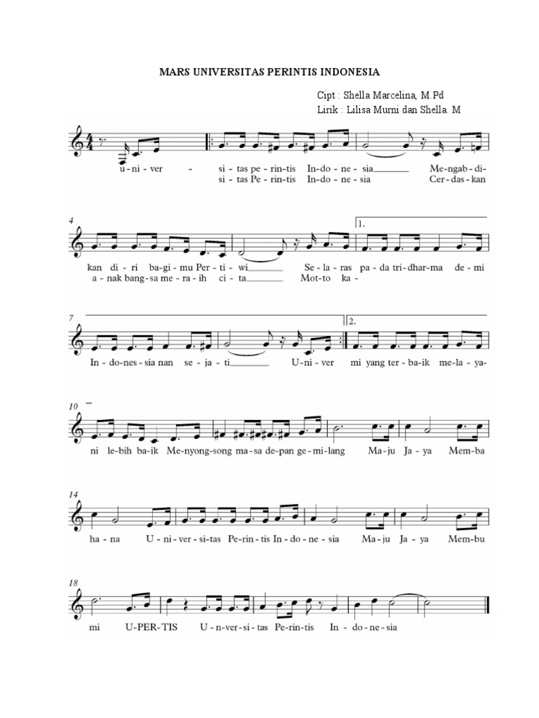 Mars Universitas Perintis Indonesia Pdf