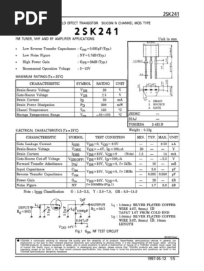 Fet 2sk241 | PDF