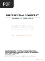 Differential Geometry M Usman Hamid