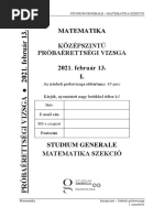 Sg Probaerettsegi Matek Emelt 2021