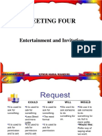Meeting Four: Entertainment and Invitation