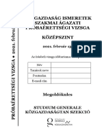 SG Próbaérettségi Közgáz Közép 2021 Megoldás