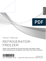 Refrigerator Freezer - : Owner 'S Manual