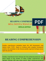 Reading Comprehension: Dina Novita Wijayanti, M.PD