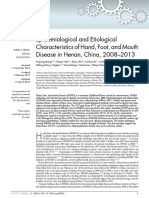 Epidemiological and Etiological Characteristics of Hand, Foot, and Mouth Disease in Henan, China, 2008-2013