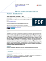 Influence of Paint On Steel Corrosion For Marine Applications