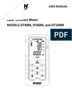 Laser Distance Meter MODELS DT40M, DT60M, and DT100M: User Manual