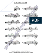 Jazz Drum Patterns 436: Listen To Each Beat or Download Midi File Online 1