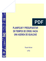 Planificar y Presupuestar en Tiempos de Crisis - Ricardo Martner