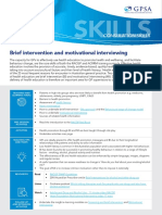 Skills: Brief Intervention and Motivational Interviewing