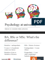 Psychology at University