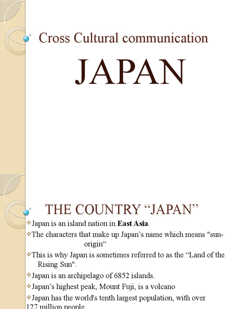 Cross Cultural Communication PDF Nonverbal Communication Japan