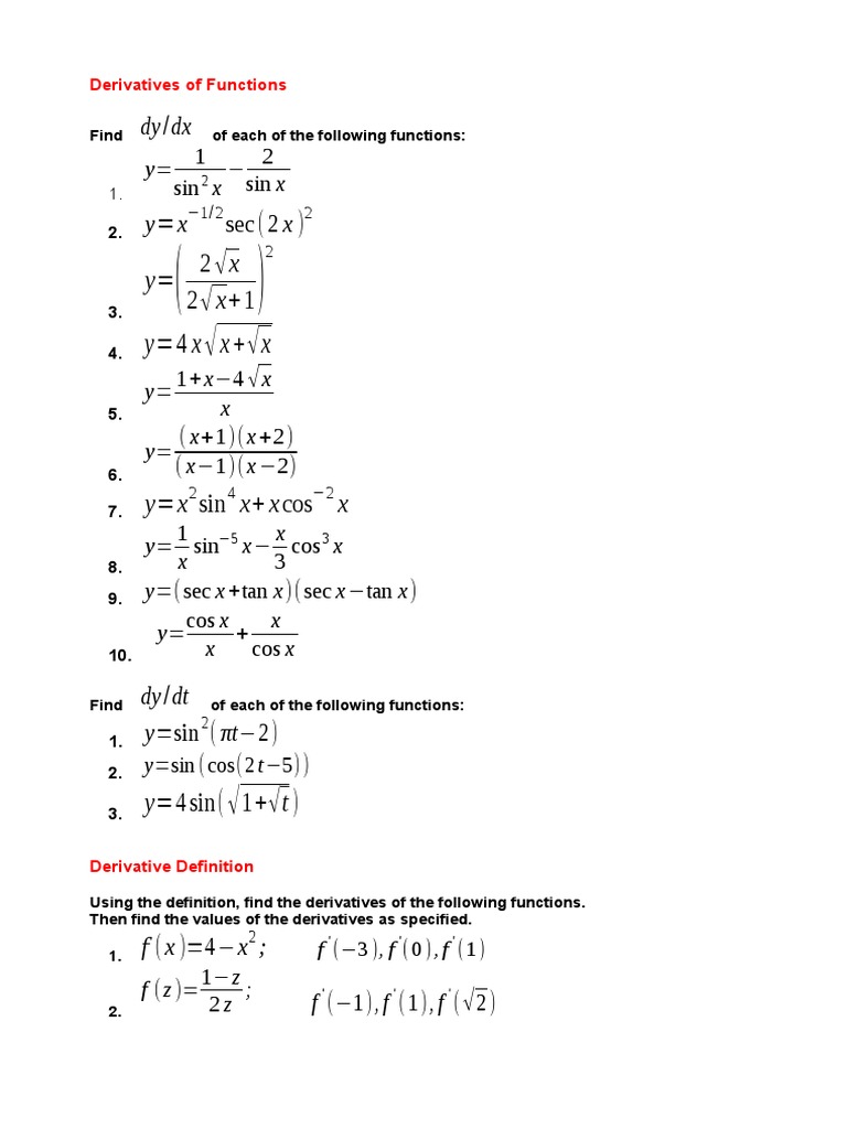 Derivative Of Sec 3 2x