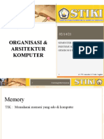 Perkuliahan 4 - Organisasi Dan Arsitektur Komputer - Memory
