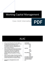 Working Capital Management: Case: ALAC International