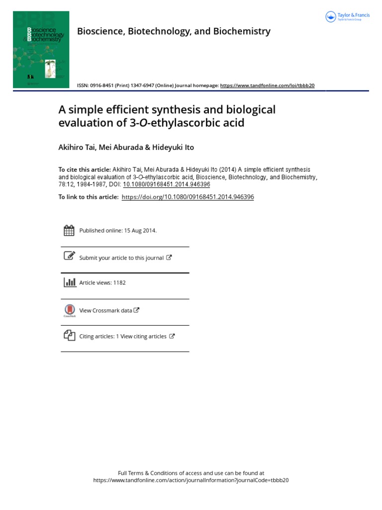 Tai, 2014 (A Simple Efficient Synthesis and Biological Evaluation of 3 ...